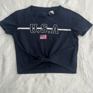 H&M Divided Dark Blue Top